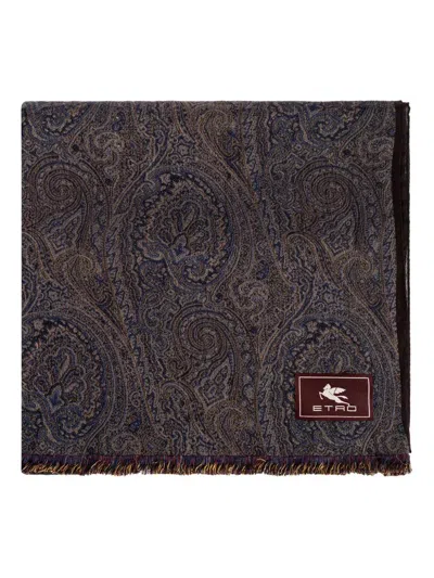 Etro Paisley Pattern Scarf With Fringed Edges