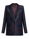 Etro Decorative Pattern Single-breasted Blazer In Blue