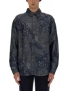 Etro Men's Paisley Pattern Shirt In Blue