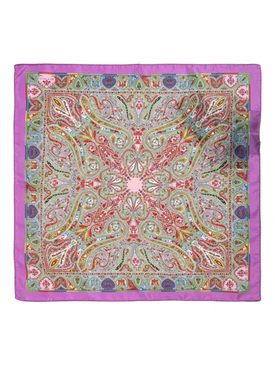 Etro Paisley-pattern Silk Scarf In Multi