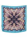 Etro Silk Scarf With Placed Print In Blue