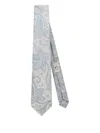 Etro Paisley-pattern Tie In Gray