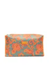 Etro Paisley-pattern Trapeze Makeup Bag In Blue