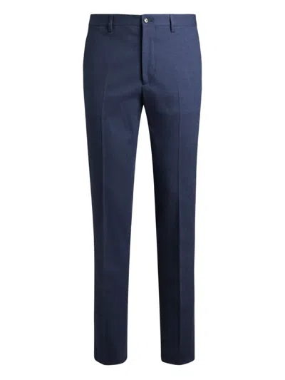 Etro Paisley-pattern Trousers In Blue