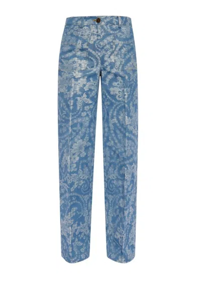 Etro Paisley Pattern Trousers With Classic Waistband
