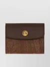 Etro Paisley Pattern Wallet With Compact Design And Slim Shape