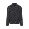 Etro Paisley Pattern Wool Blend Jacket With Tailored Fit In Black