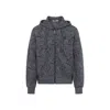 Etro Paisley Print Zip-up Hooded Sweatshirt In Gray