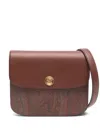 Etro Printed Canvas Essential S Crossbody Bag In Brown