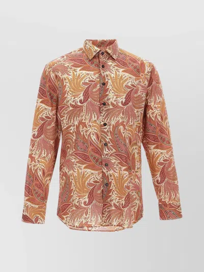 Etro Paisley Patterned Button-down Collar Shirt In Multi