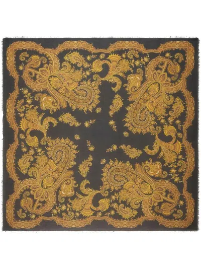 Etro Paisley Patterned Cashmere Blend Shawl In Multi