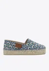 Etro Espadrilles Floral Pattern Round Toe Textile In Blue