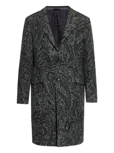 Etro Paisley-patterned Long Coat In Multi