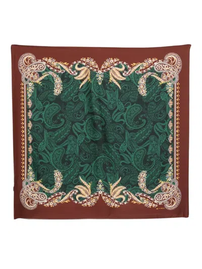 Etro Paisley-patterned Scarf In Green