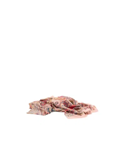 Etro Paisley-patterned Scarf In Pink