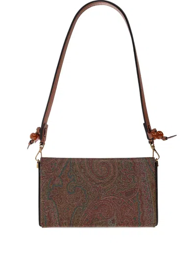 Etro Paisley-patterned Shoulder Bag In Red