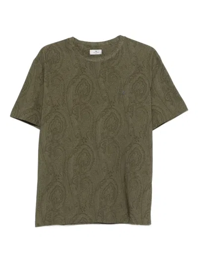 Etro Paisley-patterned T-shirt In Blue