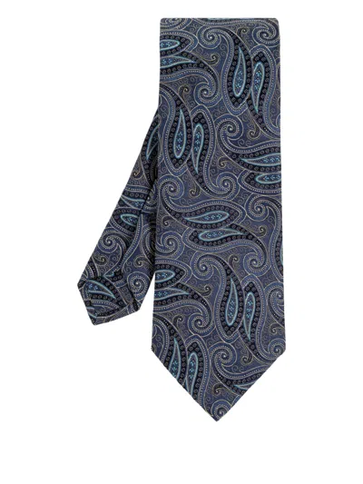 Etro Paisley-patterned Tie In Blue
