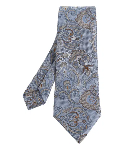 Etro Paisley-patterned Tie In Blue