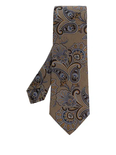 Etro Paisley-patterned Tie In Brown