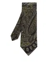 Etro Paisley-patterned Tie In Green