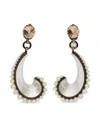 Etro Paisley Pearl Earrings In White
