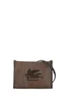 Etro Women Pegaso Mini Clutch Bag In Brown