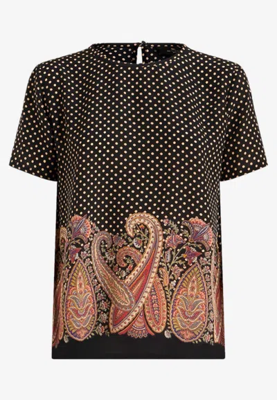 Etro Paisley-print Silk Blouse In Multicolour