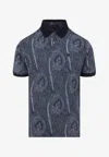Etro Paisley Polo T-shirt In Blue
