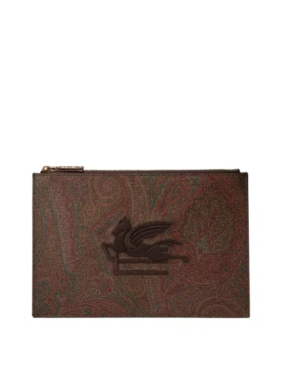 Etro Paisley Pouch Brown