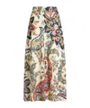 Etro Midi Skirt In Paisley Print Crepe In Multicolor