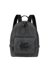Etro Arnica Backpack Top Handle Adjustable Straps In Black