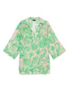Etro Paisley Print Beach Cover-up In Green