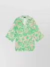 Etro Paisley Print Beach Cover-up In Green