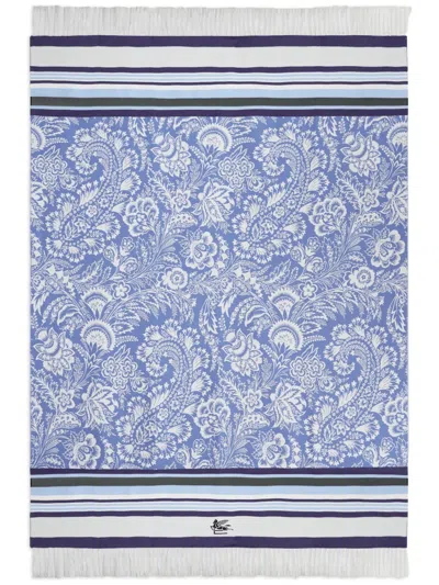 Etro Paisley-print Beach Towel In Blue
