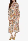 Etro Belted Paisley-print Cotton-voile Midi Shirt Dress In Multi