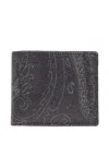 Etro Paisley-print Bi-fold Wallet In Black