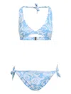 Etro Triangle Top Halter Neck Bikini In Blue