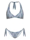 Etro Paisley-print Bikini In Blue