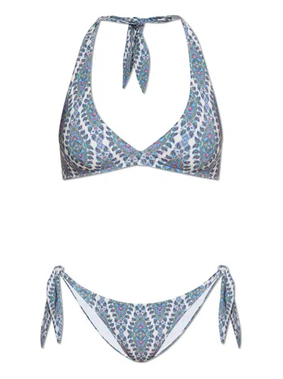 Etro Paisley-print Bikini In Multicolor