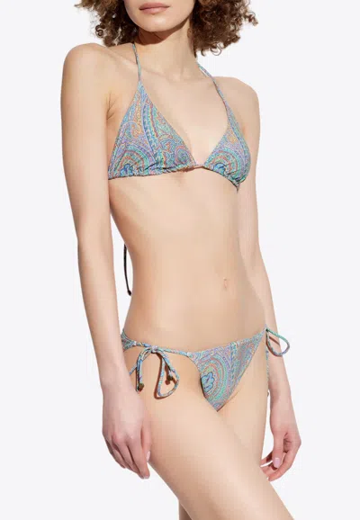 Etro Paisley Print Bikini In Bunt