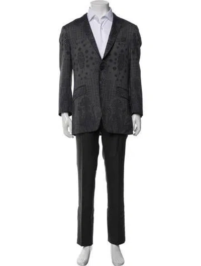 Pre-owned Etro Paisley Print Blazer In Blue
