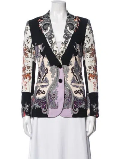 Pre-owned Etro Paisley Print Blazer In Blue
