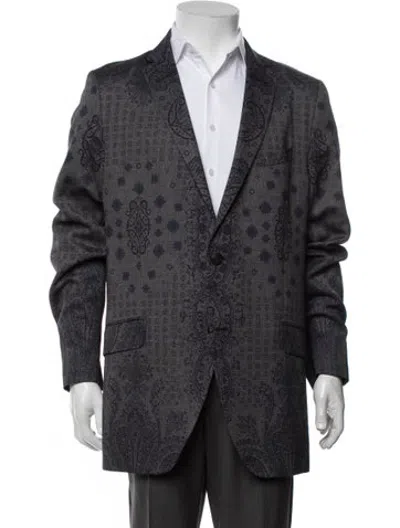Pre-owned Etro Paisley Print Blazer In Blue