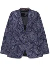 Etro Paisley-print Blazer In Blue