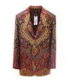 Etro Paisley-print Blazer In Brown