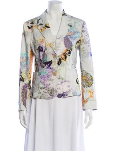 Pre-owned Etro Paisley Print Blazer In Gray