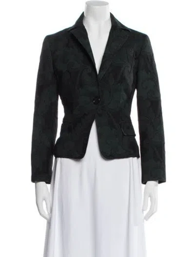 Pre-owned Etro Paisley Print Blazer In Green