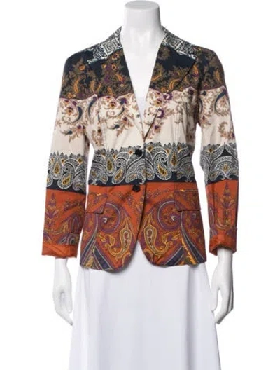 Pre-owned Etro Paisley Print Blazer In Multi