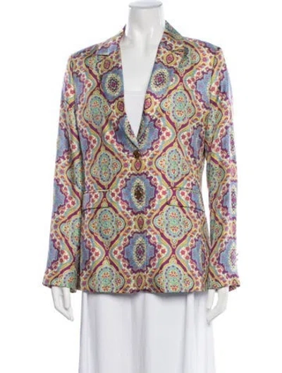 Pre-owned Etro Paisley Print Blazer In Multicolor